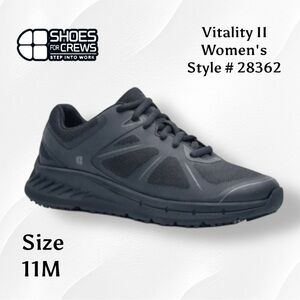 Shoes For Crews Vitality II Women's Sneakers in Black Size 11M NWT